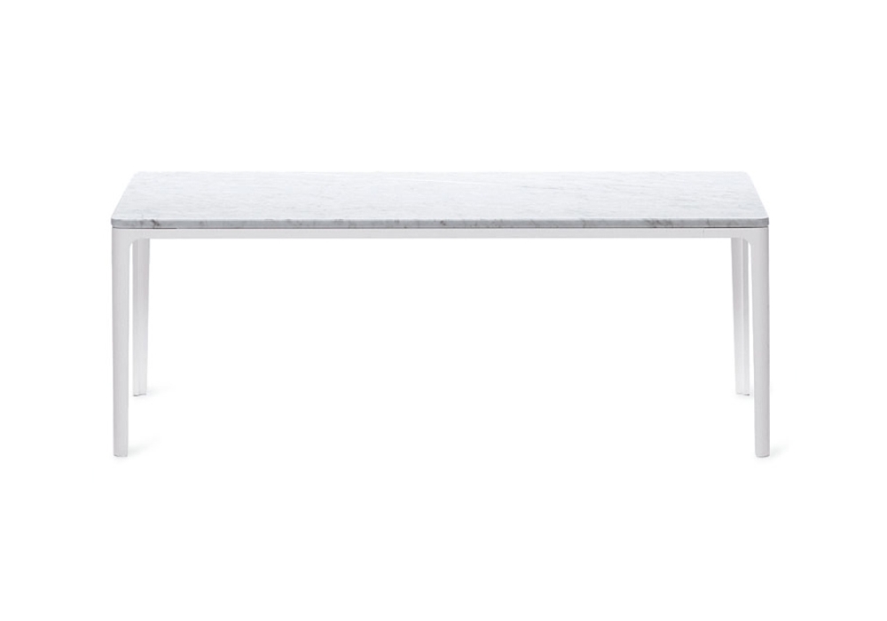 Plate table - 710x1130 / White / Carrara marble
