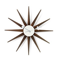 Sunburst Clock / Walnut