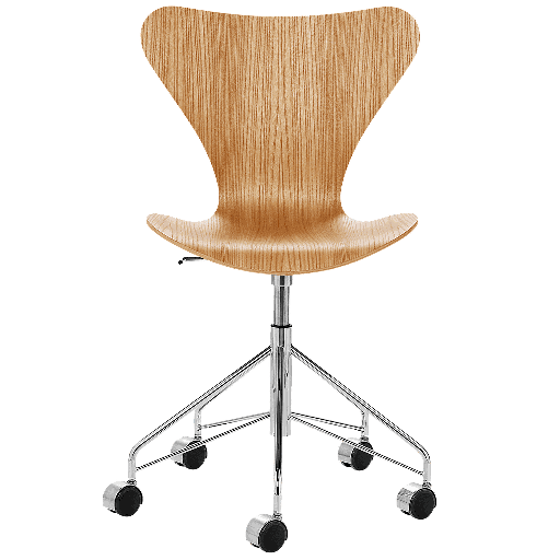3117 - Series 7 Swivel Chair Front upholstered-Coloured ash