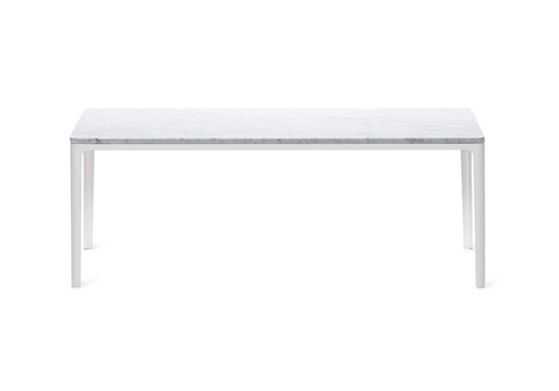 Plate table - 710x1130 / White / Carrara marble