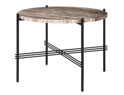TS Coffee Table - Round 55 / Black / Grey Travertine (discontinued)