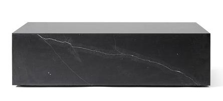 Plinth Coffee Table - Low / Nero Marquina Marble Black