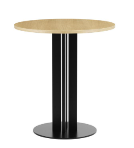 Scala Café Table / Oak / Black steel base