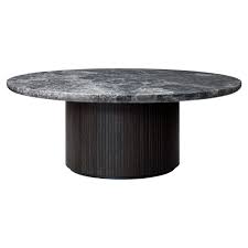 Moon Coffee Table - Round 120 / Grey Emperador marble