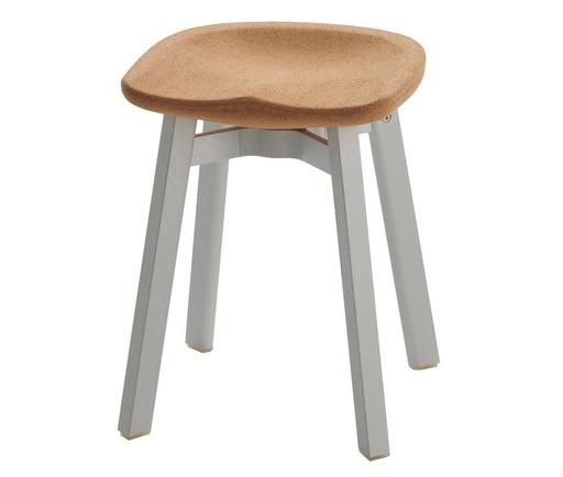 SU Small Stool / Wood base / Seat plastic Flint