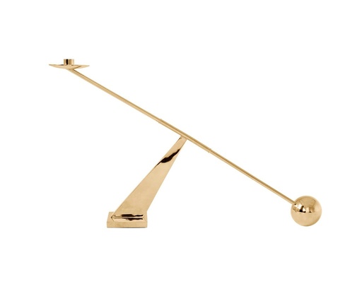Interconnect Candle Holder / Polished brass