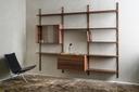 Royal System shelving / Brass / Smoked oak