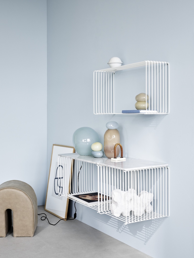Panton Wire Top Single D38 / White marble