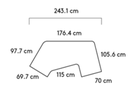 Couple Sideboard / Legs / Oat-Stainless steel