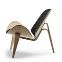 CH07 - Shell Chair / Oak oil / Leather Sif 98