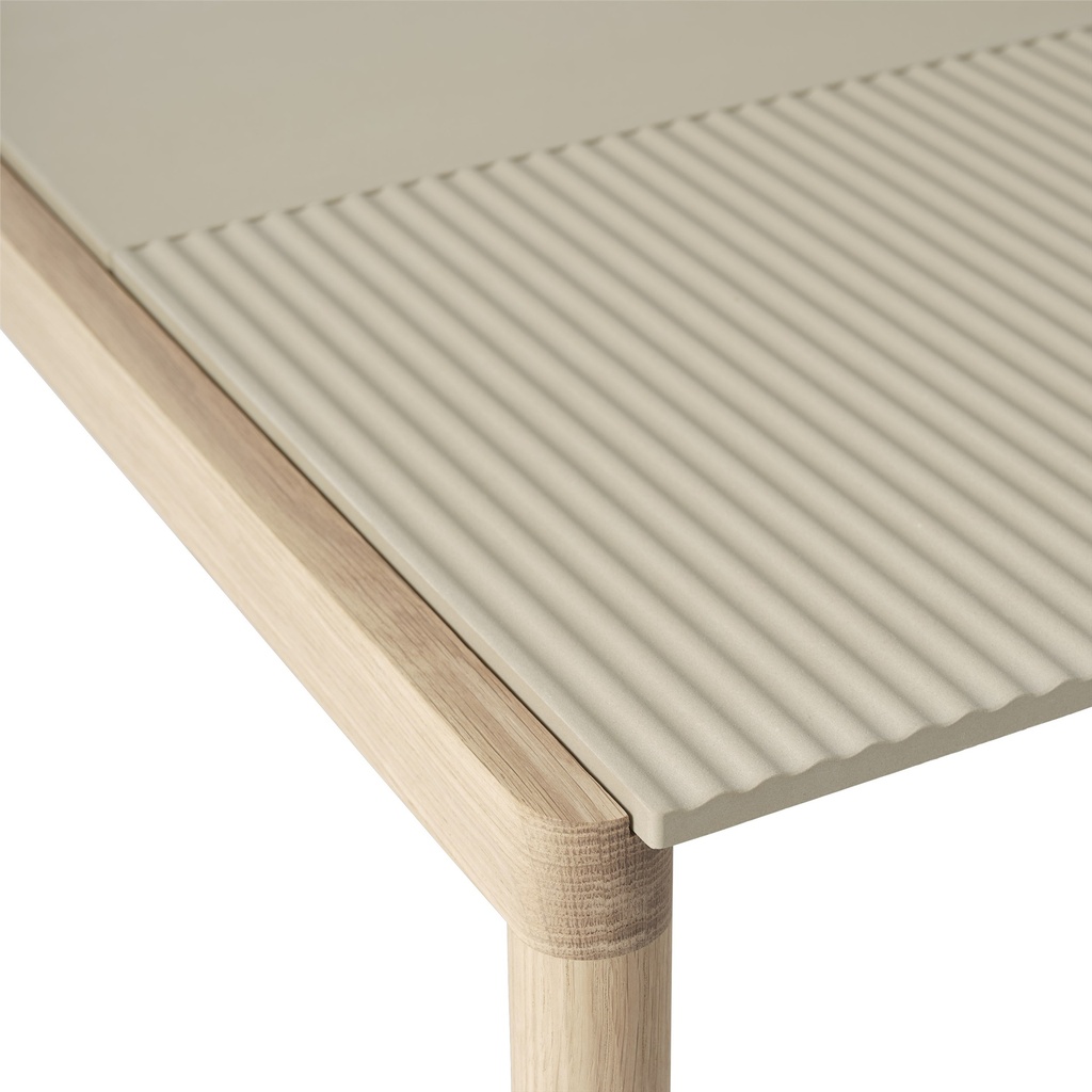 Couple Coffee Table 84x80 / Dark Oak / Taupe