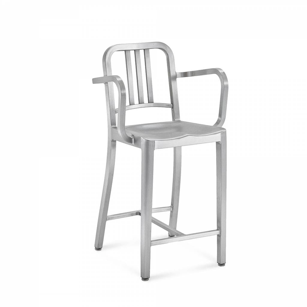 1006 Navy Counter Stool - Arms