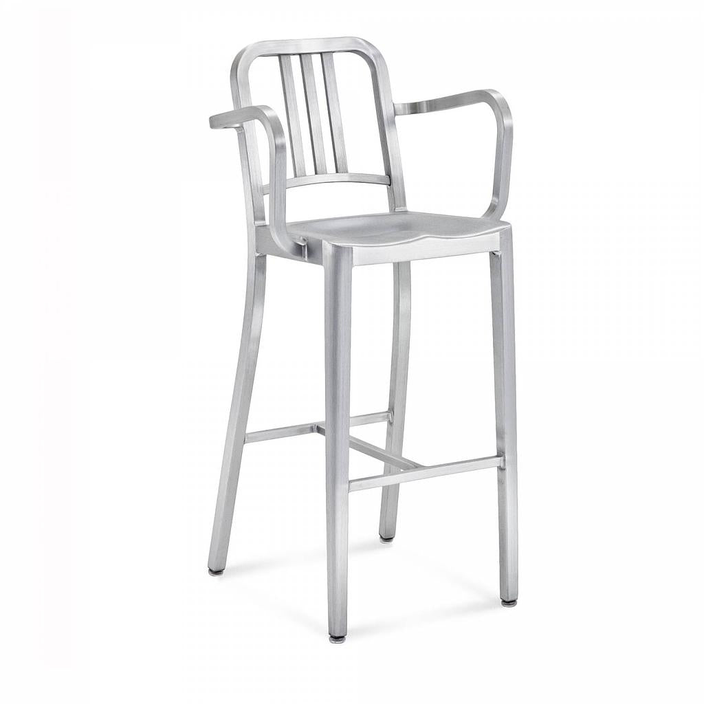 1006 Navy Barstool - Arms
