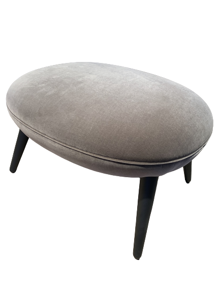 Swoon Ottoman - Model 1771 / Oak black lacquered / Fabric Kvadrat Harald 3 242