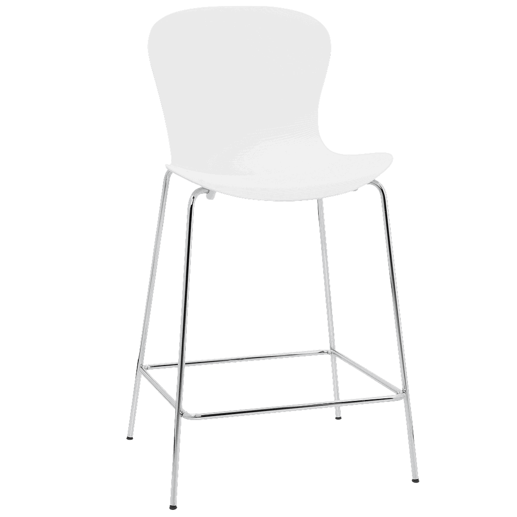 KS58 - Nap Counter Stool / Chrome / Pepper grey