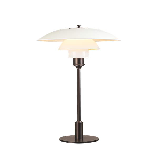PH 3½-2½ Table / Silk matt bown brass / White