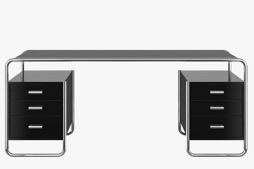 S 285/5 Desk / Chrome-plated / Stained ash I black