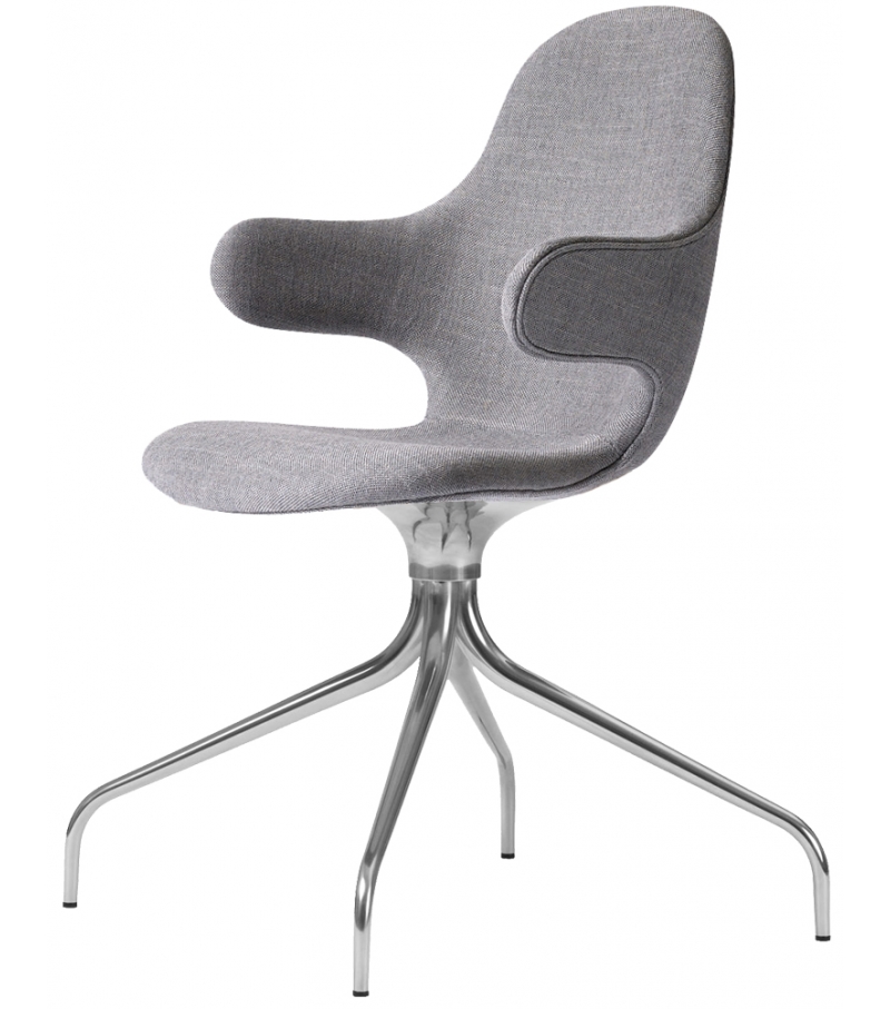 JH2 - Catch Swivel chair / Polished aluminium base / Fabric Remix 123
