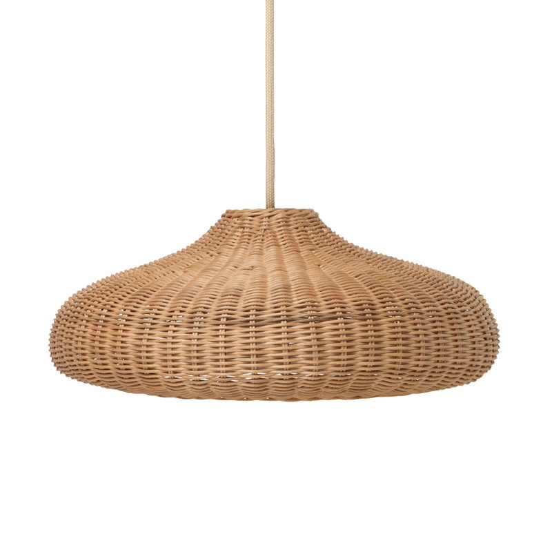 Braided Lampshade - Disc / Natural