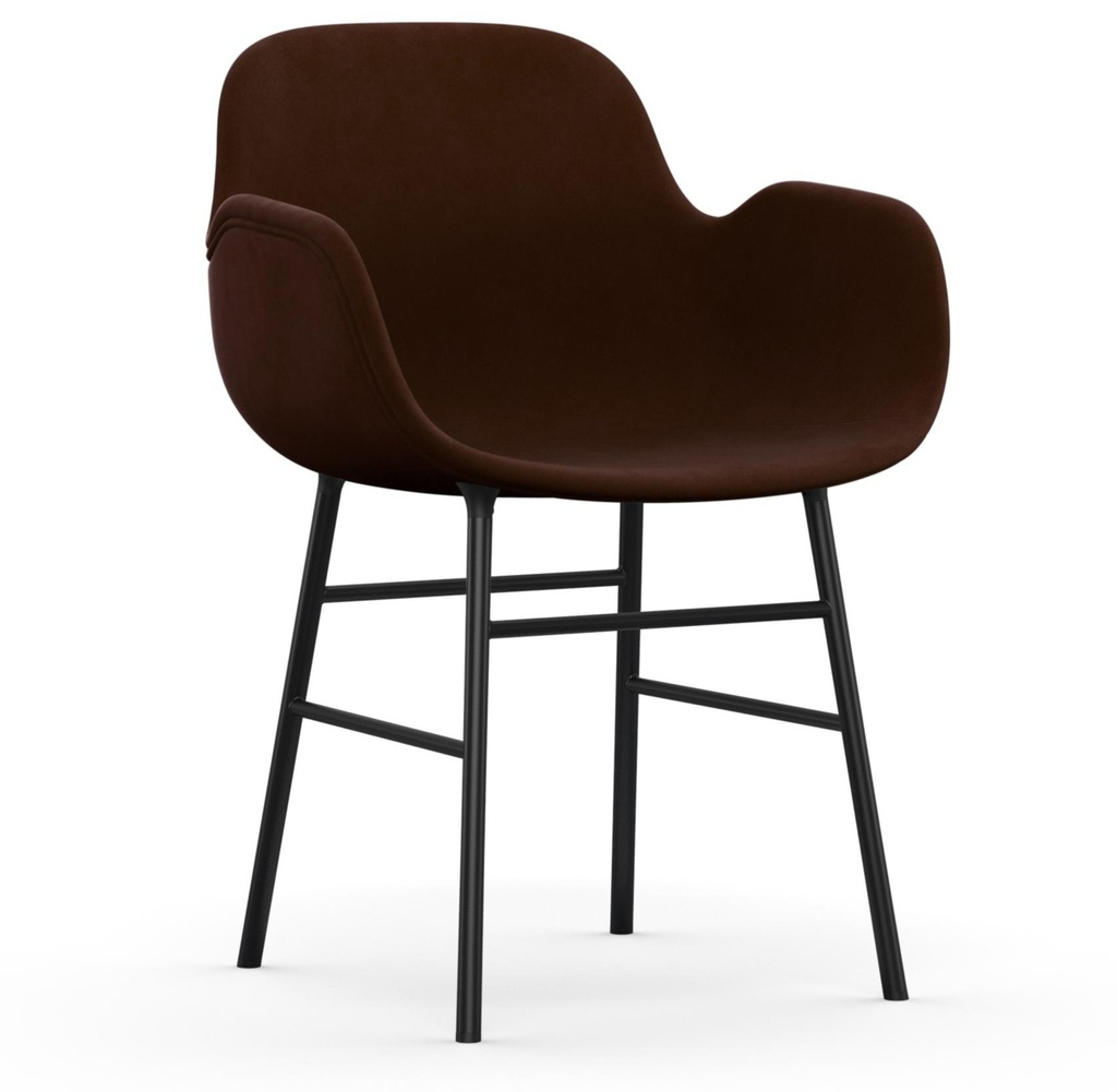 Form Dining Armchair Steel / Black / Fabric Synergy col.78