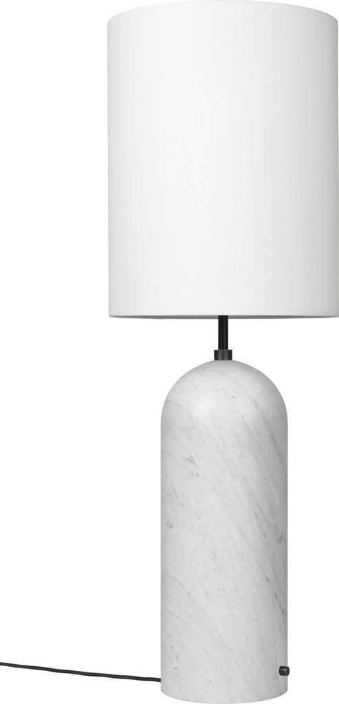 Gravity Floor Lamp - XL High / White marble / White shade