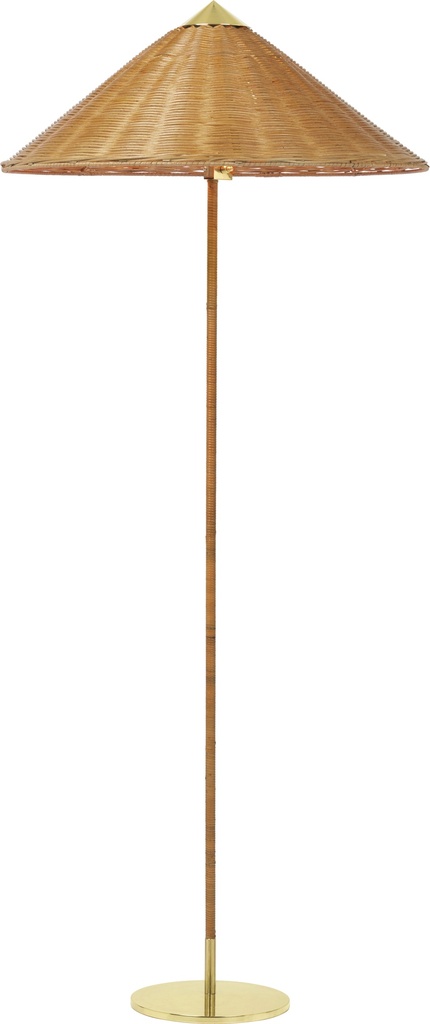 9602 Floor Lamp / Wicker Willow (UK plug)