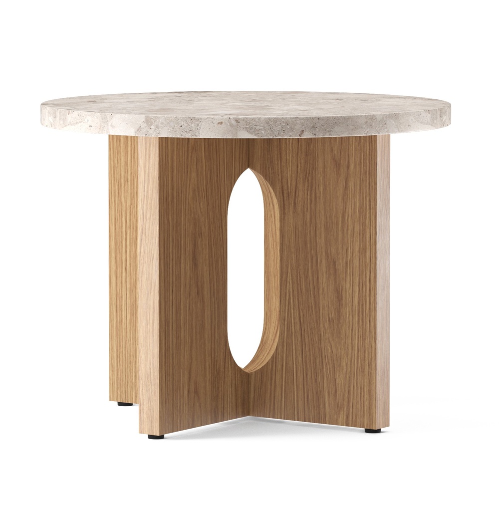 Androgyne Side Table - Oak - Kunis Breccia