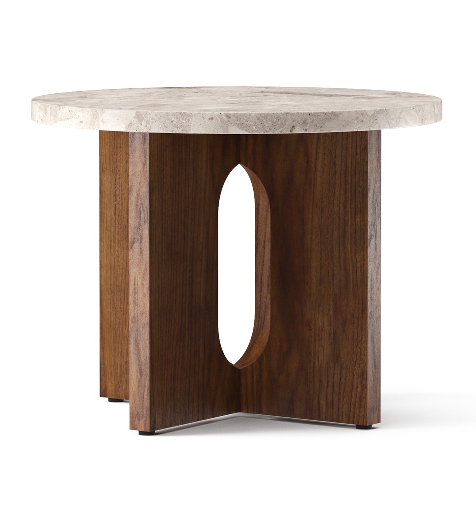 Androgyne Side Table - Walnut - Kunis Breccia