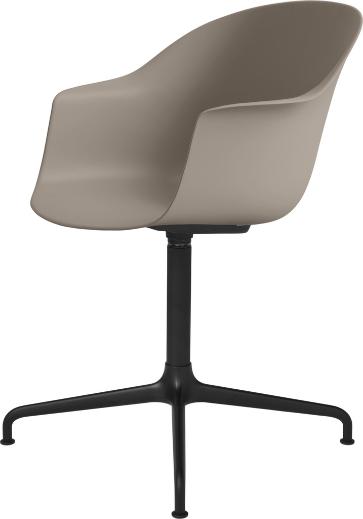 Bat Meeting Chair - Fully upholstered - Black 4-star base - Leather Tangier
