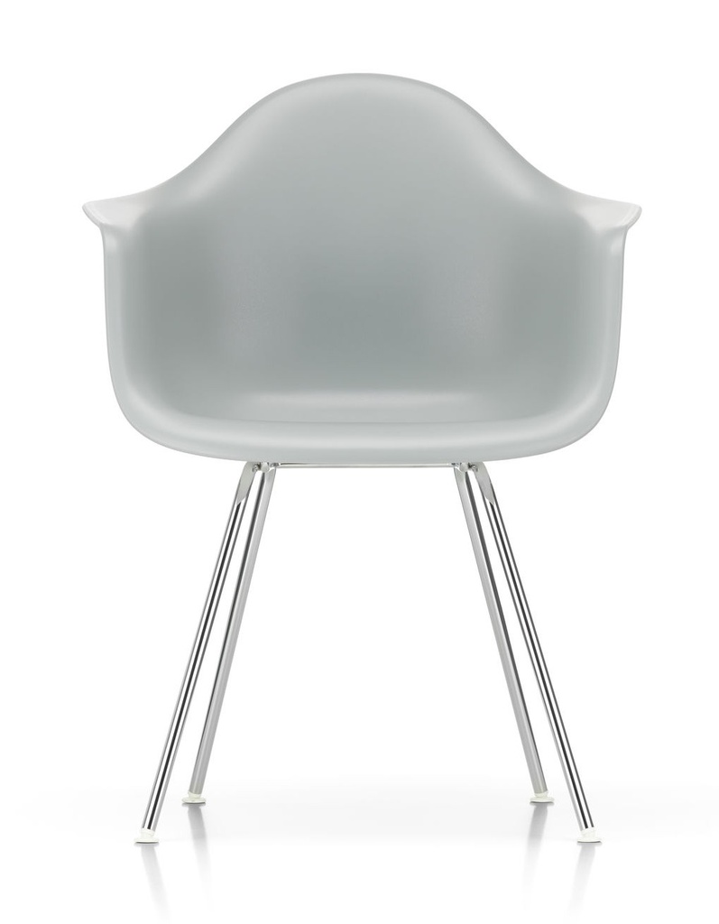 Eames Plastic Chair DAX / Chrome / Light Grey