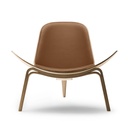 CH07 - Shell Chair / Oak oil / Leather Sif 98