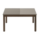 Couple Coffee Table / Dark Oiled Oak / plain & wavy Taupe