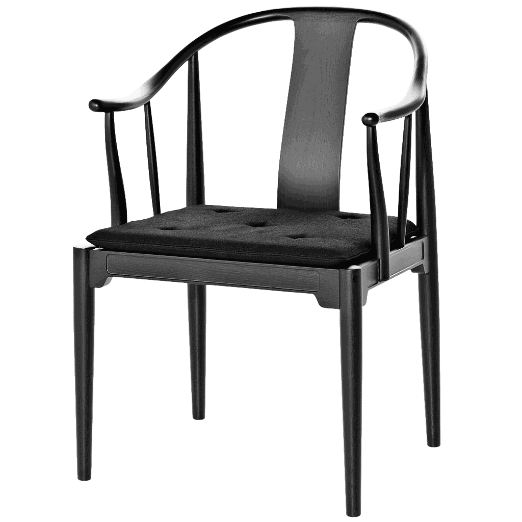 4283 - China Armchair Black coloured ash