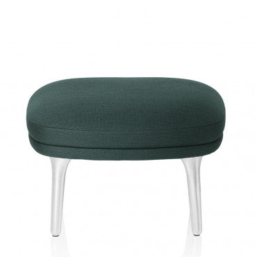 JH11 - Ro Footstool Brushed aluminium legs