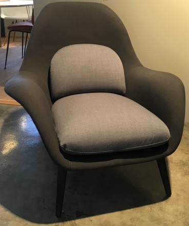Swoon Lounge Chair - Model 1770 / Oak black lacquered / Kvadrat Rime 791 (corpus)/Rime 741 (cushions)