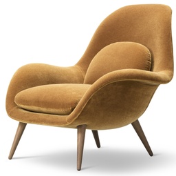 Swoon Lounge Chair - Model 1770 / Smoked oak lacquered / Grand Mohair 2103
