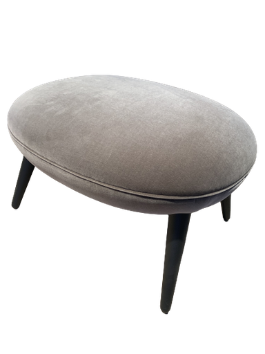Swoon Ottoman - Model 1771 / Oak black lacquered / Fabric Kvadrat Harald 3 242