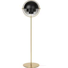 Multi-Lite Floor Lamp / Brass / Black