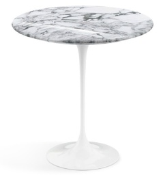 Saarinen Side Table 41 / White / Arabescato