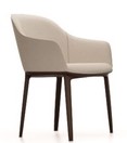 Softshell Chair - Four-legged base / Chocolate / Dumet beige-grey
