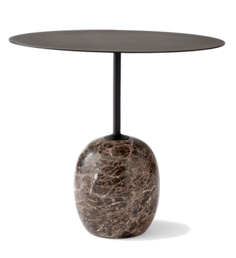 LN9 - Lato Table / Warm Black / Emparador marble
