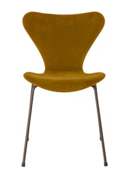 3107 - Series 7 Chair Fully upholstered / Dark-Brown base / Velvet Ochre