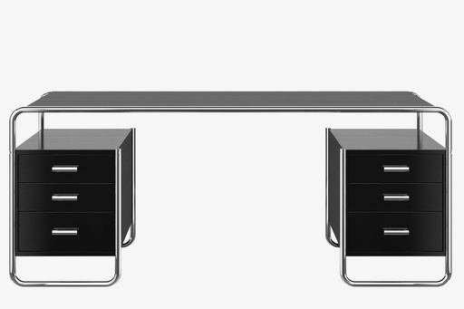 S 285/5 Desk / Chrome-plated / Stained ash I black