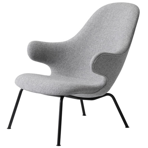 JH14 - Catch Lounge chair / Black round base / Fabric Hallingdal 110