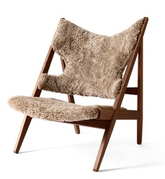 Knitting Lounge Chair / Walnut / Sheepskin Sahara