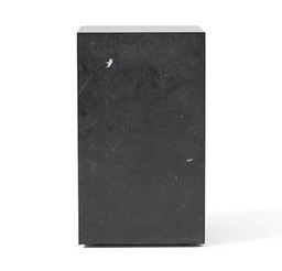 Plinth Side Table - Tall / Nero Marquina Marble Black