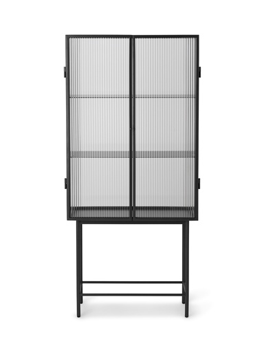 Haze Vitrine - Reeded glass / Black