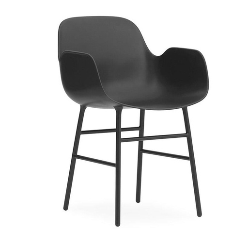 Form Dining Armchair Steel / Black