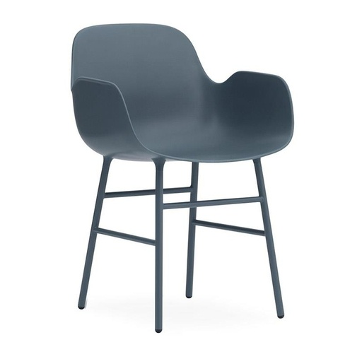 Form Dining Armchair Steel / Blue
