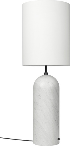 Gravity Floor Lamp - XL High / White marble / White shade